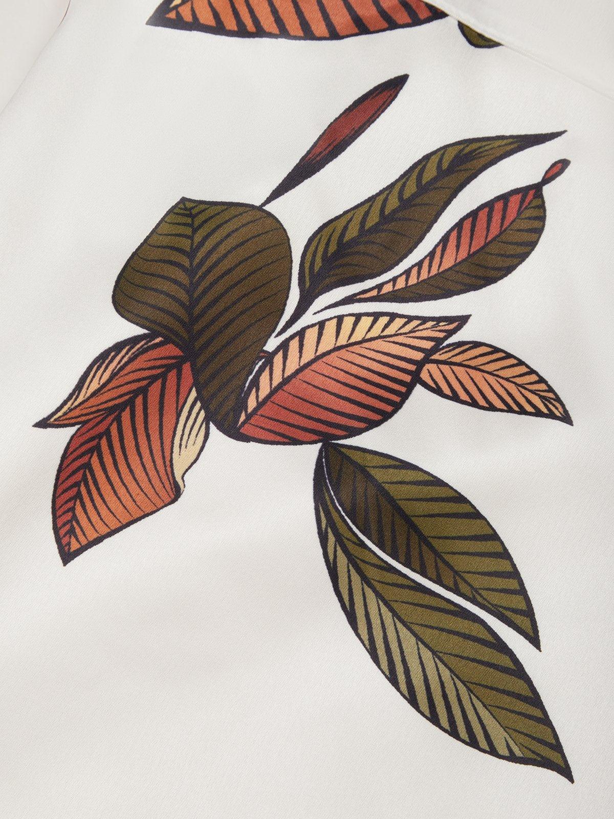 Serenella – Elegancka sukienka kopertowa w liście