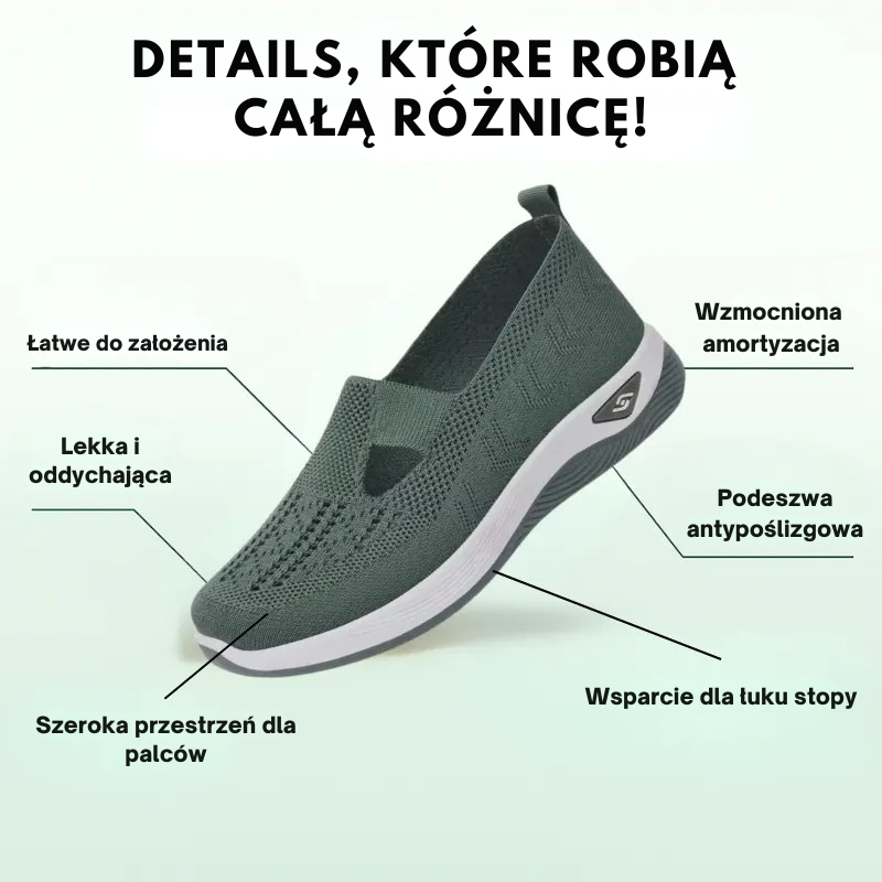 Gosia – Damskie trampki ortopedyczne Comfort