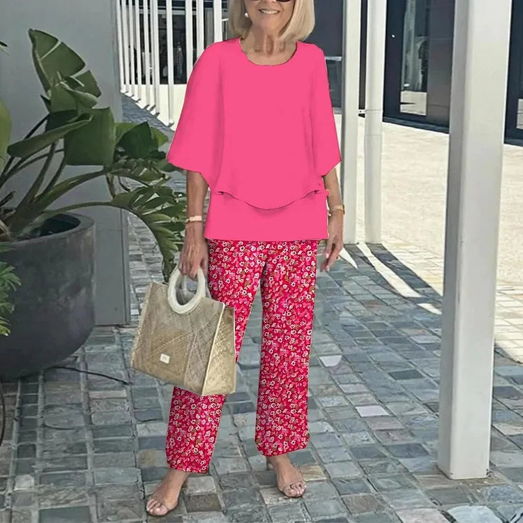 Perpetua – Stylowy dwuczęściowy komplet z nadrukiem